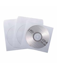 Plic CD/DVD (125X125mm), cu fereastra, gumat, alb, 25 buc/set-