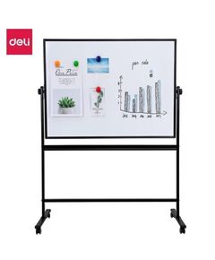 Whiteboard mobil multifunctional, 90x150 cm, DELI-