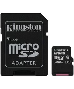 Card memorie micro SD 128 GB, cu adaptor, KINGSTON-