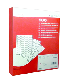 Etichete autocolante albe 40/A4, 52.5x29.7mm, 100 coli/top, A-SERIES-