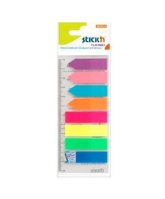 Index plastic adeziv 12x45 mm, 8x25 file/set + index sageata, STICK'N-