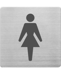 Placuta cu pictograma, otel inoxidabil, ALCO - toaleta femei-