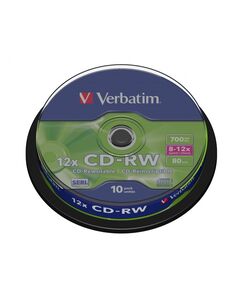 CD-RW VERBATIM 10/SET 700MB 12X 43480-