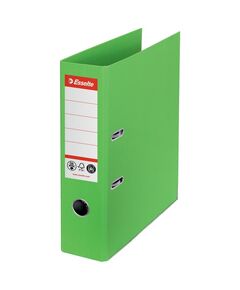 Biblioraft A4 carton reciclat, 7.5 cm, verde, ESSELTE NO. 1 Power, Culoare: Verde-