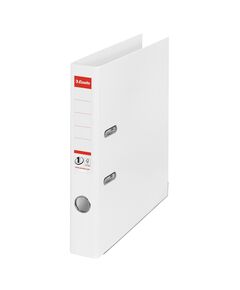 Biblioraft A4 plastifiat PP/PP, 5 cm, alb vivida, ESSELTE NO. 1 Power, Culoare: Alb vivida-