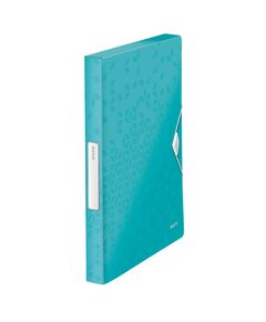 Mapa de plastic, cu burduf 30mm, turcoaz, LEITZ WOW Jumbo, Culoare: Turcoaz-