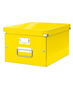 Cutie depozitare medie, 369x281x200 mm, carton, galben, LEITZ Click&Store, Culoare: Galben-