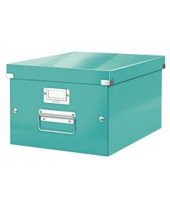 Cutie depozitare medie, 369x281x200 mm, carton, turcoaz, LEITZ Click&Store, Culoare: Turcoaz-
