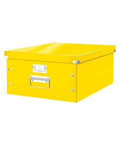 Cutie organizare mare, 369x200x482 mm, carton, galben, LEITZ WOW Click&Store, Culoare: Galben-