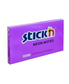 Notes autoadeziv 76x127 mm, 100 file/set, mov neon, STICK'N, Culoare: Mov-