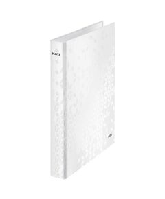 Caiet mecanic A4, 2 inele, 25mm, alb, LEITZ WOW, Culoare: Alb-