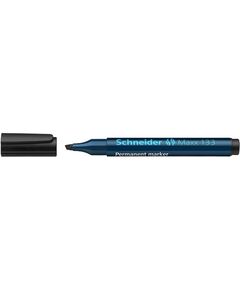 Marker permanent, varf tesit 1-4 mm, negru, SCHNEIDER Maxx 133, Culoare: Negru-
