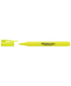 Textmarker, varf tesit 1-4 mm, galben, FABER-CASTELL 38, Culoare: Galben-