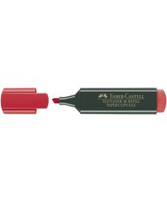 Textmarker, varf tesit 1-5 mm, rosu, FABER-CASTELL 1548, Culoare: Rosu-