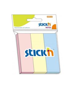 Stick index hartie, 76x25 mm, 3 x 50 file/set, STICK'N Pastel-