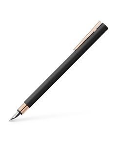 Stilou, penita fina, corp metal, negru, FABER-CASTEL Rosegold-