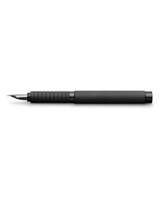 Stilou, penita medie, corp aluminiu, negru, Essentio FABER-CASTELL, Culoare: Negru-