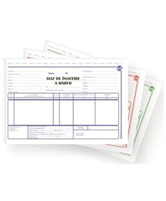 Aviz de insotire a marfii autocopiativ A5, 3 exemplare, 3 buc/set-