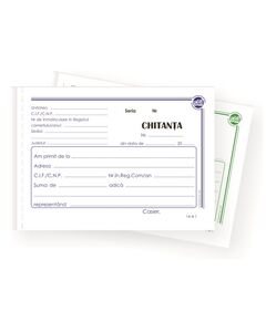 Chitantier autocopiativ A6, 2 exemplare, 3 buc/set-