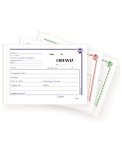 Chitantier autocopiativ A6, 3 exemplare, 3 buc/set-