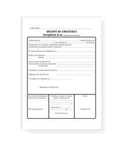Decont de cheltuieli, A5, 100 file-