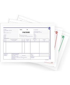 Facturier autocopiativ fara TVA, A5, 3 exemplare-