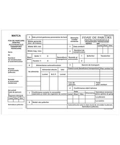 Foaie de parcurs autovehicule persoane, A4, 100 file, 3 buc/set-