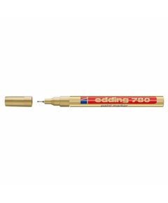 Marker cu vopsea, varf 0.8 mm, auriu, EDDING 780, Culoare: Auriu-