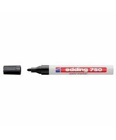 Marker cu vopsea, varf 2-4 mm, negru, EDDING 750, Culoare: Negru-