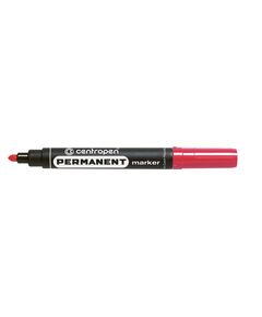 Marker permanent, varf 2.5 mm, rosu, 8566 CENTROPEN, Culoare: Rosu-