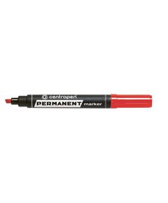Marker permanent, varf tesit 4.6mm, rosu, CENTROPEN 8576, Culoare: Rosu-