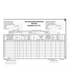Nota de intrare receptie pentru neplatitor TVA, A4-