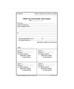 Ordin de deplasare A5, 100 file, 3 buc/set-