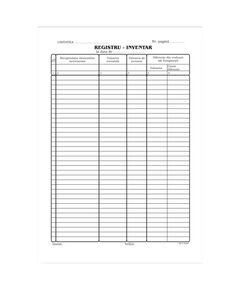 Registru inventar A4, 100 file-