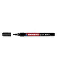 Marker cu vopsea, varf 1-2 mm, negru, EDDING 791, Culoare: Negru-