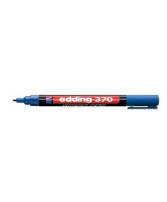 Marker permanent, varf rotund 1.0 mm, albastru, EDDING 370, Culoare: Albastru-
