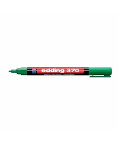 Marker permanent, varf rotund 1.0 mm, verde, EDDING 370, Culoare: Verde-