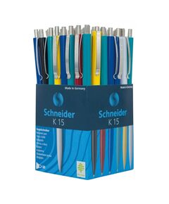 Pix cu mecanism SCHNEIDER K15, culori asortate, 50 buc/cutie-