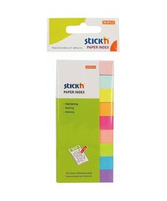 Stick index hartie color 50x12 mm, 9x50 file/set, culori neon, STICK'N-