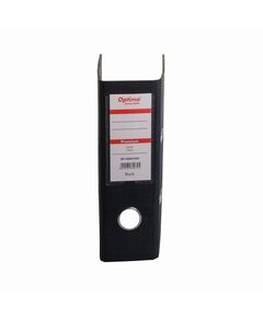 Biblioraft A5 plastifiat PP, 7.5 cm, negru, OPTIMA, Culoare: Negru-