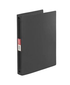 Caiet mecanic A4, 4 inele, 16 mm, coperti flexibile, negru, OPTIMA, Culoare: Negru-