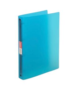 Caiet mecanic A4, 4 inele, 25 mm, coperti flexibile, albastru, OPTIMA, Culoare: Albastru-