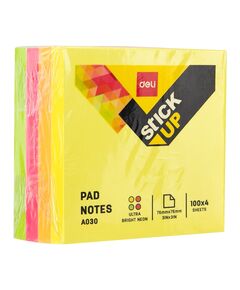 Cub notite autoadezive 76x76 mm, 400 file neon, DELI-