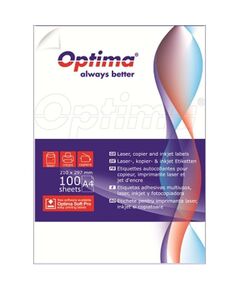 Etichete autoadezive albe, 30/A4, 70x29.6mm, 100 coli/top, OPTIMA-