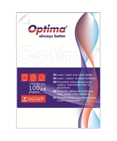 Etichete autoadezive albe, 56/A4, 52.5x21.2mm, 100 coli/top, OPTIMA-