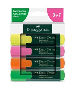 Textmarker, varf tesit 1-5 mm, 4 buc/set, 1548 FABER-CASTELL-