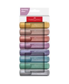 Textmarker FABER-CASTELL 1546 Metallic, 8 buc/set-