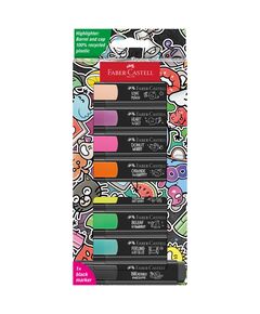 Textmarker FABER-CASTELL Grafitti, 8 culori/set-