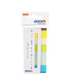 Stick index hartie color 45 x 15 mm, 6 culori neon si pastel, STICK'N-