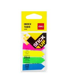 Index plastic tip sageata 43x12 mm, 5 culori Stick Up DELI-